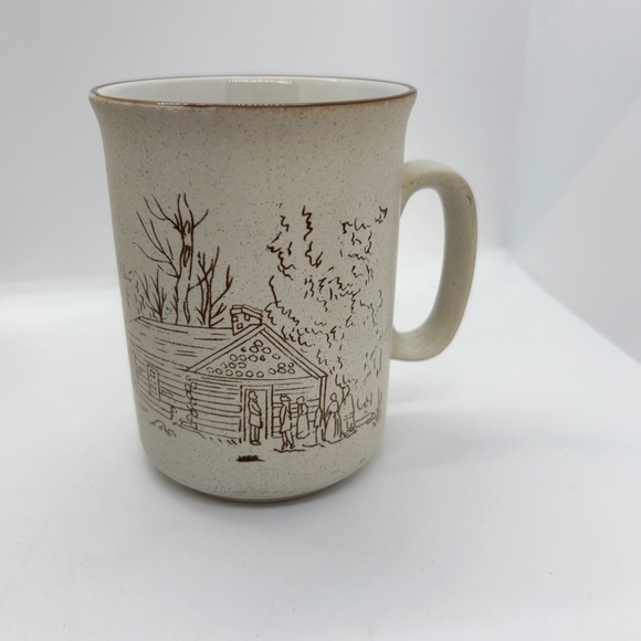 Set of 4 Vintage Collection Manoir Stoneware Canadiana Mugs - Picture 2 of 9